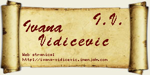Ivana Vidičević vizit kartica